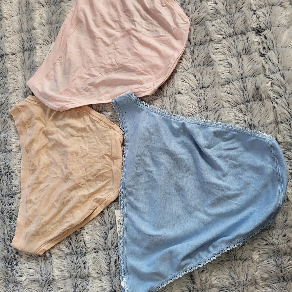 NWT Mixed lot of 3 panties - Alfani & Charter Club size small (pink, blue, tan)‎
